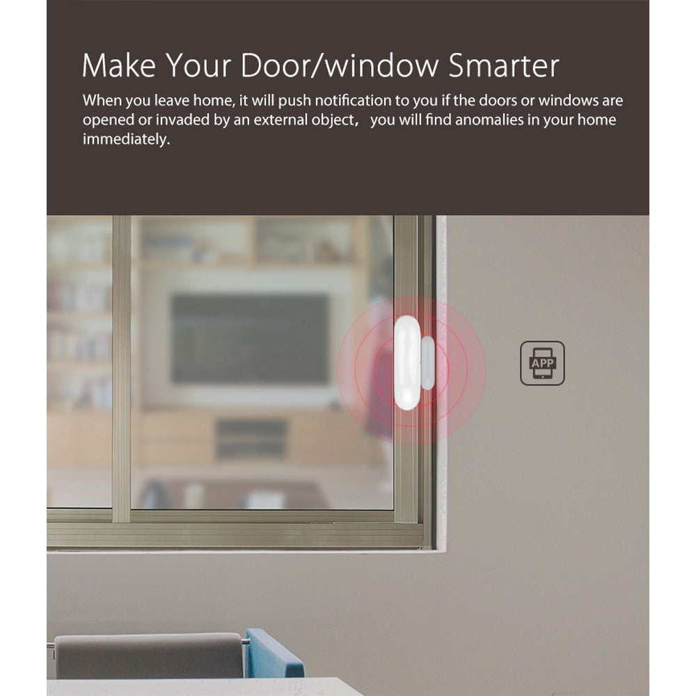 2.4G Hz Smart WiFi Contact Open and Close Door Window Sensor Supports Intelligent Voice Control such as Alexa Google Assistant