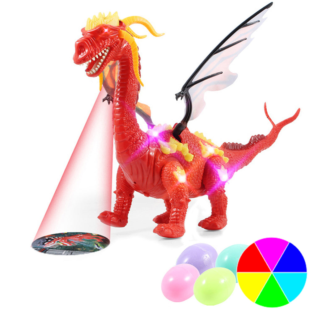 Walking Dinosaur Toy with Automatically Laying Egges Function and Projector Kids Toys