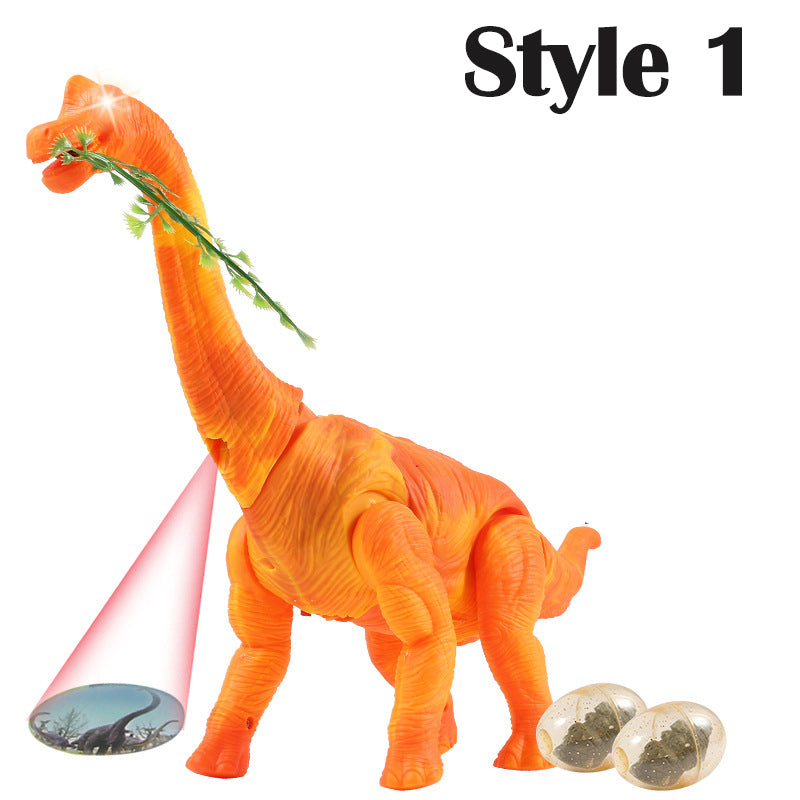 Walking Dinosaur Toy with Automatically Laying Egges Function and Projector Kids Toys