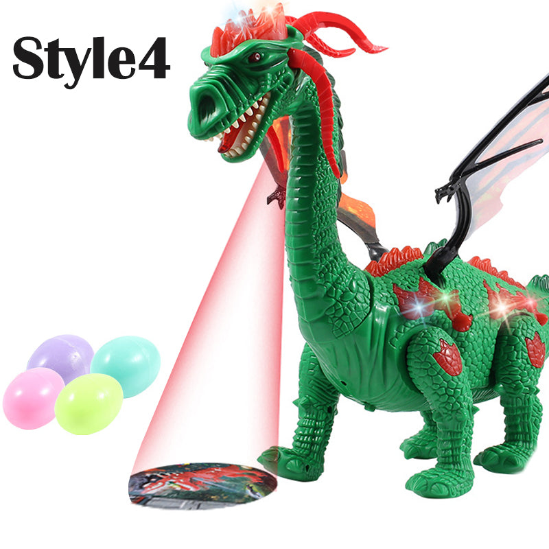 Walking Dinosaur Toy with Automatically Laying Egges Function and Projector Kids Toys