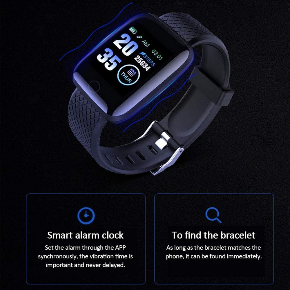 2 X 116plus Waterproof Smart Watch Sports Fitness Trackaer with Heart Rate Monitor for Men and Women