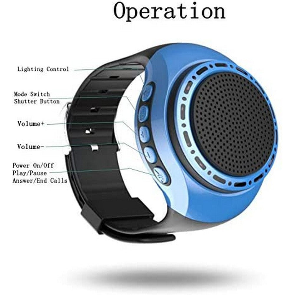 2 X U6 Multi Function Portable Wireless Wrist Bluetooth Speaker Watch with Colourful Lights