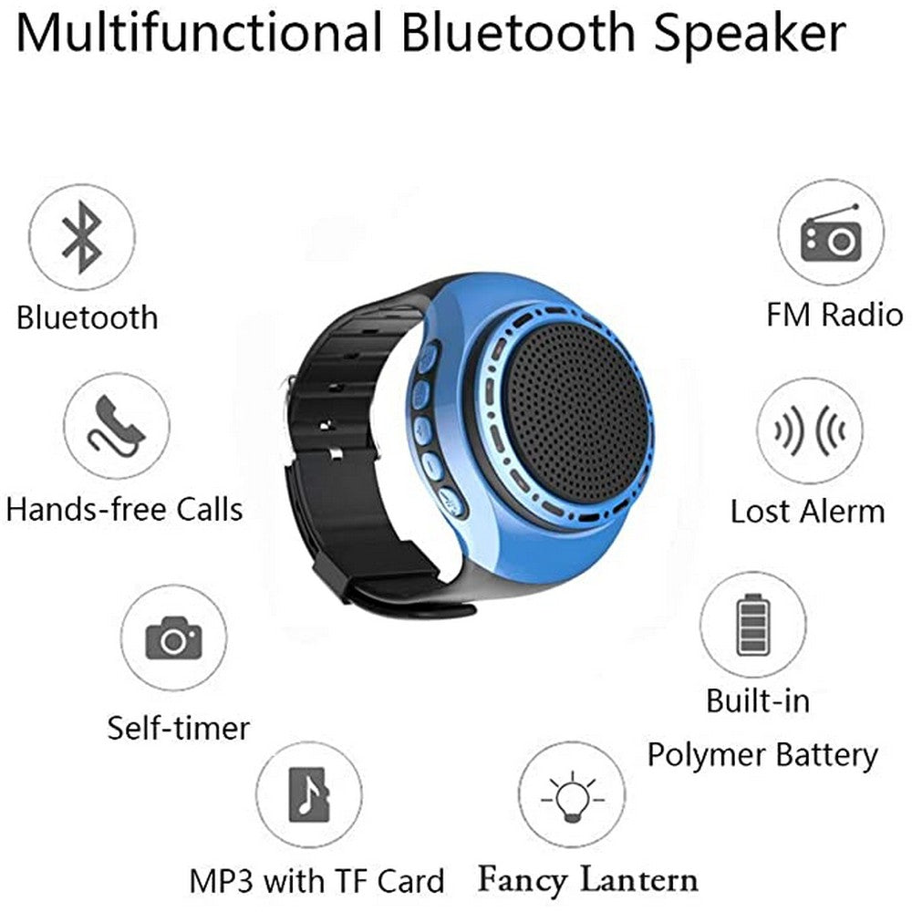 2 X U6 Multi Function Portable Wireless Wrist Bluetooth Speaker Watch with Colourful Lights