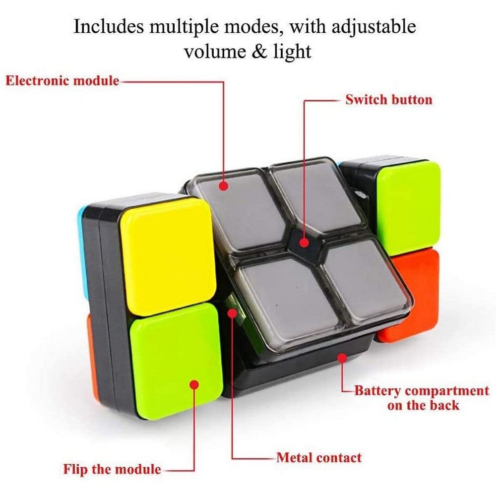 2 X Flashing Cube Puzzle Cube Game Musical Magic Cube Adults Puzzles