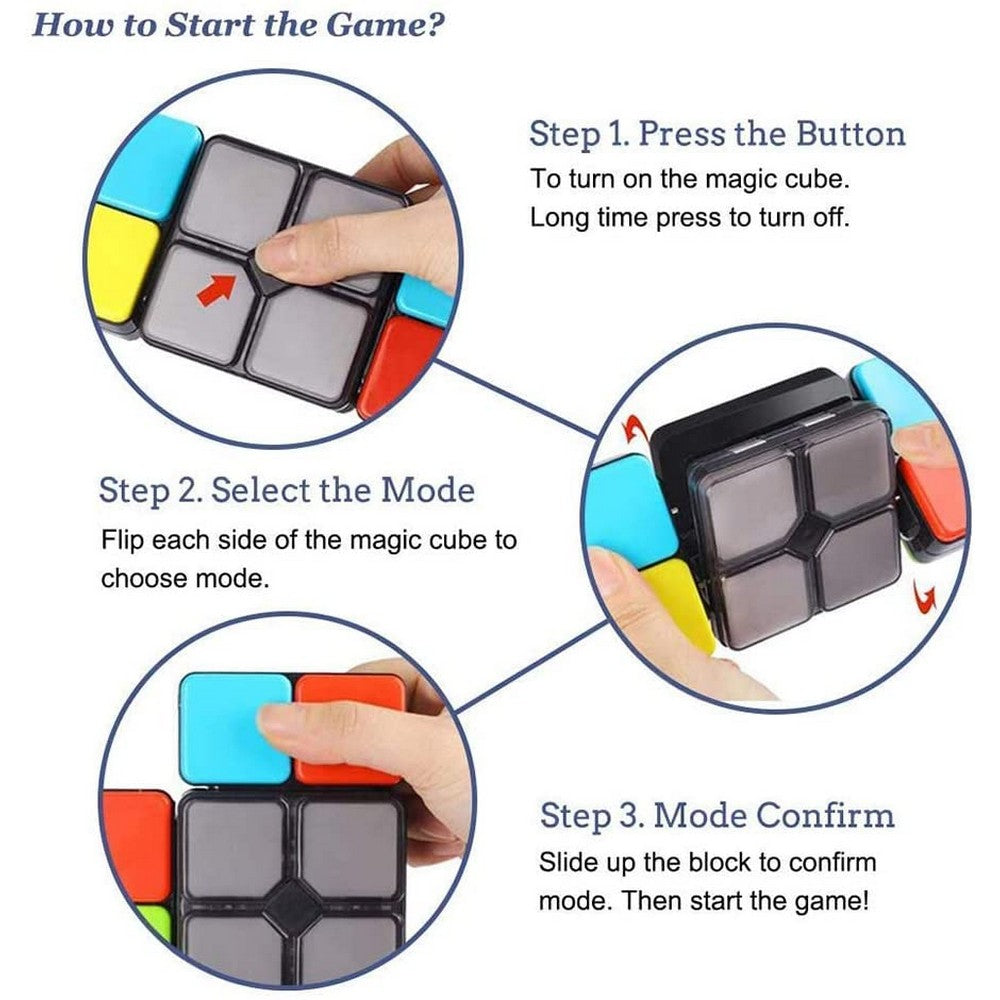 2 X Flashing Cube Puzzle Cube Game Musical Magic Cube Adults Puzzles