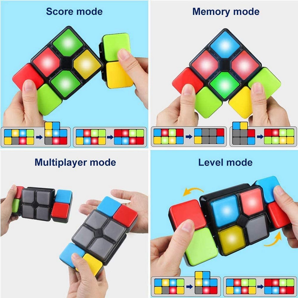 2 X Flashing Cube Puzzle Cube Game Musical Magic Cube Adults Puzzles