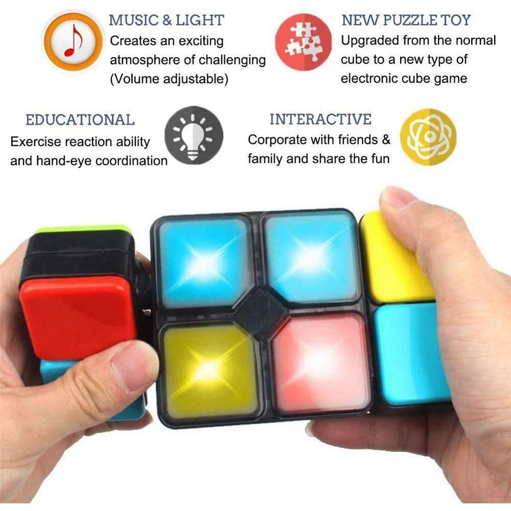 2 X Flashing Cube Puzzle Cube Game Musical Magic Cube Adults Puzzles