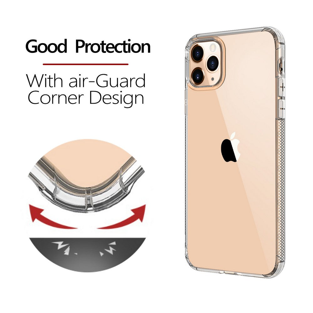 Clear Transparent Shockproof Protective Phone Case with Dustproof Plug and Four Shockproof Guard for iPhone