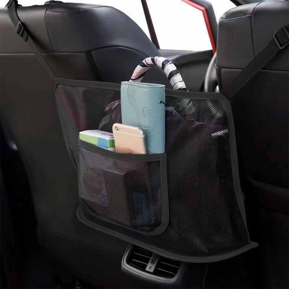 2 X Handbag Storage Net Bag Handbag Holder with Car Back Rear Seat Organizer Mesh Pocket