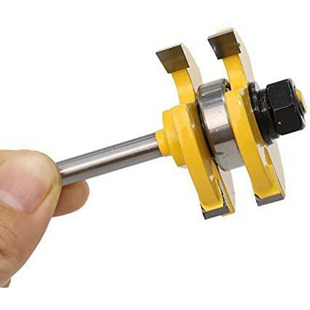 1 Piece 45 Degree Lock Miter Router Bit and 2 Pieces Tongue and Groove Router Bits