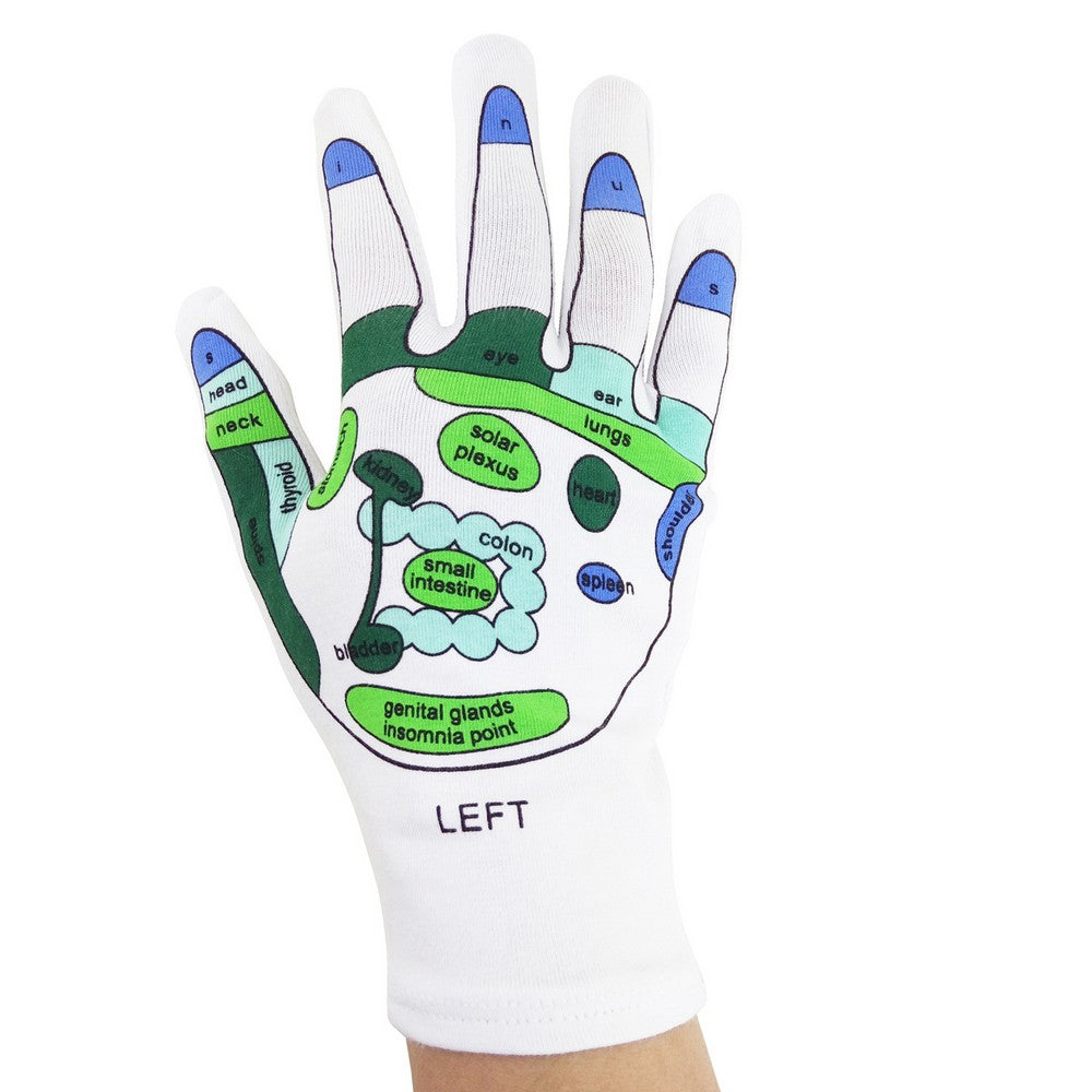 3 Pairs of Printed Gel Gloves Reflexology Gloves Random Colour