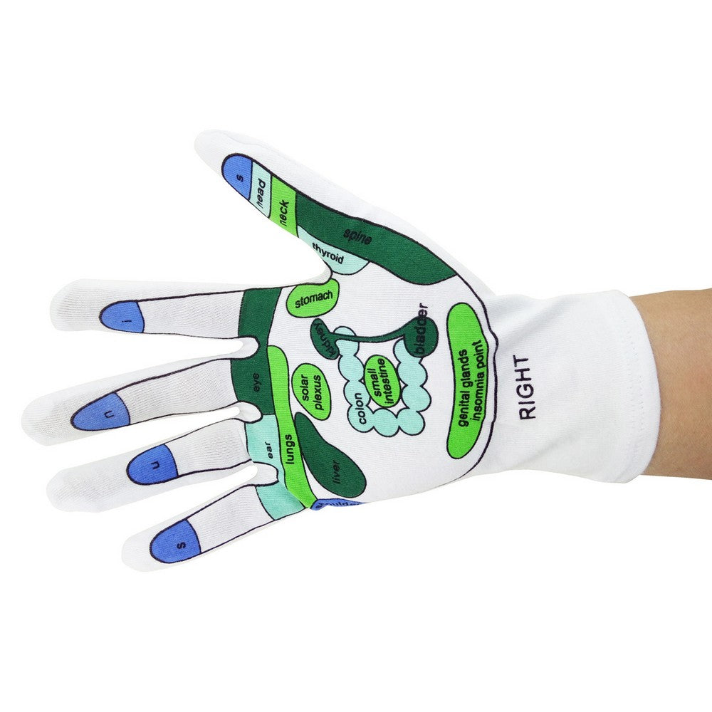 3 Pairs of Printed Gel Gloves Reflexology Gloves Random Colour