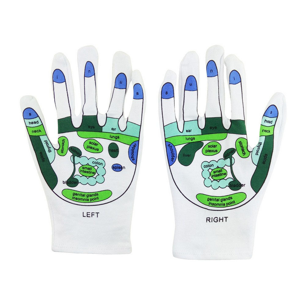 3 Pairs of Printed Gel Gloves Reflexology Gloves Random Colour