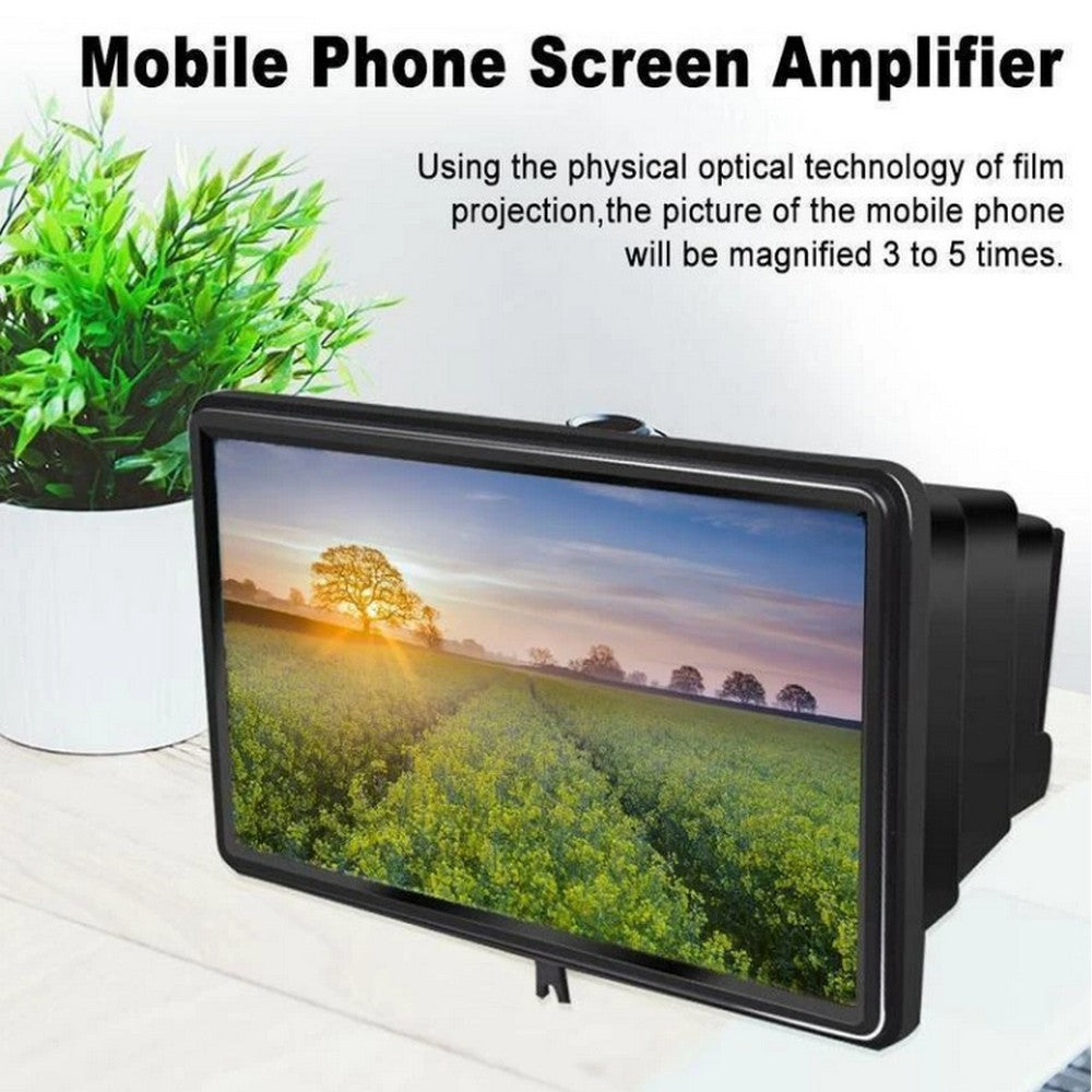 2 X Universal Mobile Phone Screen Magnifier Phone Screen Amplifier Phone Stand Black and White