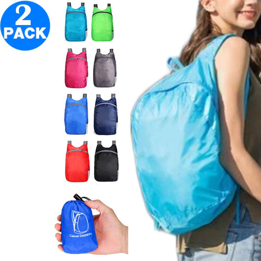 2 X Collapsible Backpack Foldable Lightweight Traveling Backpack Hiking Daypack for Travel Camping Outdoor