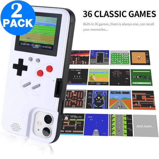 2 X Coloured Display Phone Case for iPhone with 36 Games