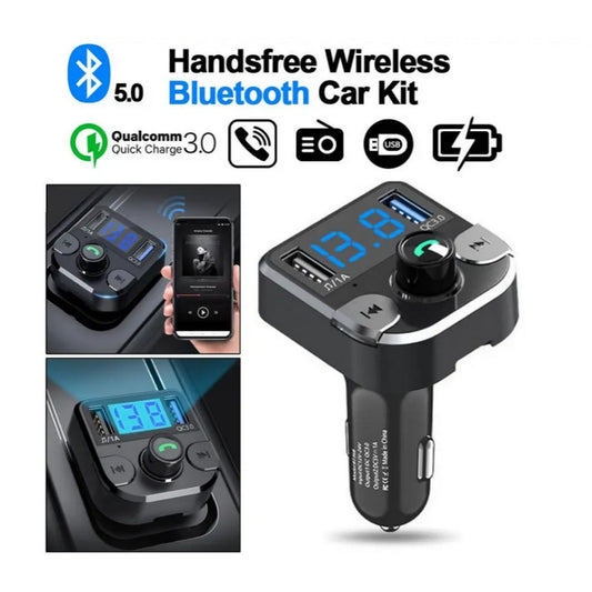 Handsfree Car Wireless Bluetooth FM Transmitter Radio MP3 Player Dual USB Charger