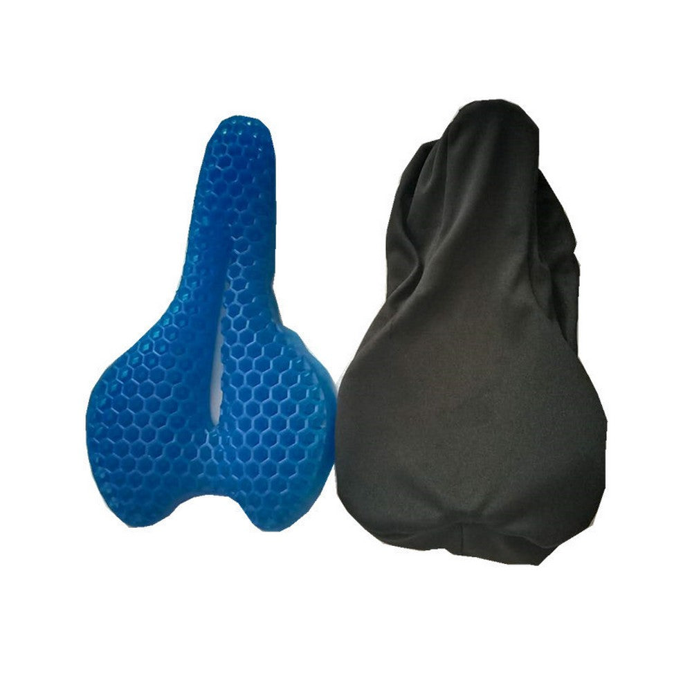 Honeycomb Design Gel Bike Seat Cover Gel Seat Cushion Bicycle Seat Bike Saddle Cushion Gel Sitter with Dust Resistant Cover