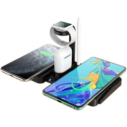 4 In 1 Wireless Charging Stand Wireless Charger Dock for iPhone Android Apple Watch AirPods