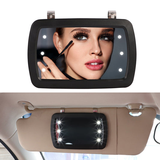 Car Sun Visor Mirror Touchscreen Makeup Mirror with 6 LED Lights