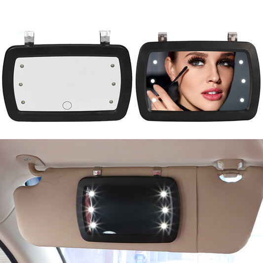 2 X Car Sun Visor MirrorS Touchscreen Makeup MirrorS with 6 LED Lights