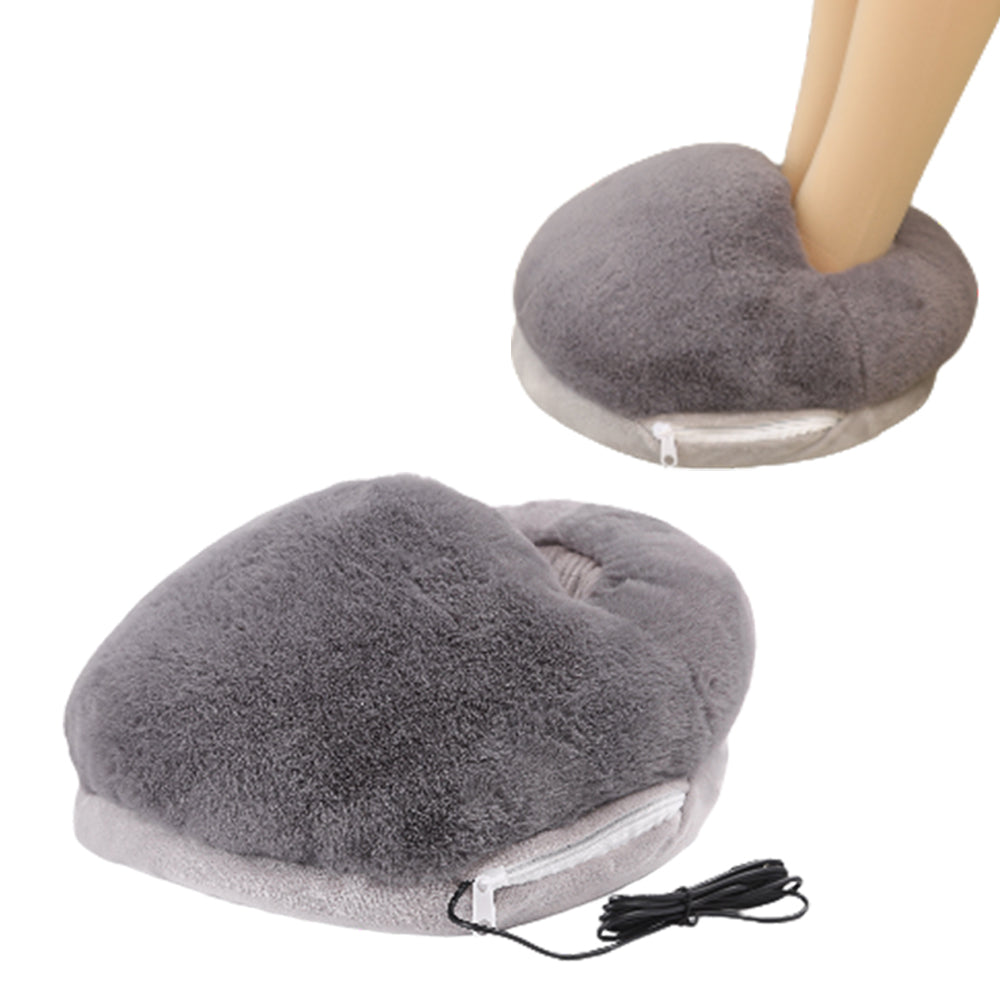 1 X Grey Heat Electric Feet Warmer One Size Heated Hands Warmer Winter Foot Warmer