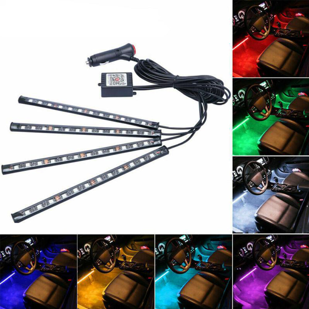 APP Control Interior Car LED Light Remote Music Sync Colour Change RGB Light