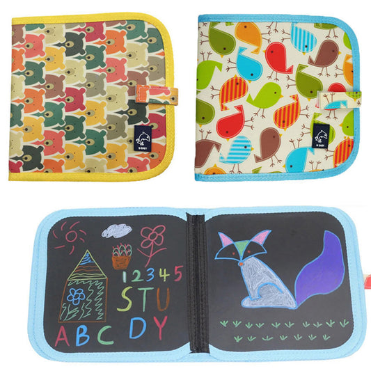 2 X Bear Bird Kids Erasable Doodle Book Reusable Painting Drawing Pads