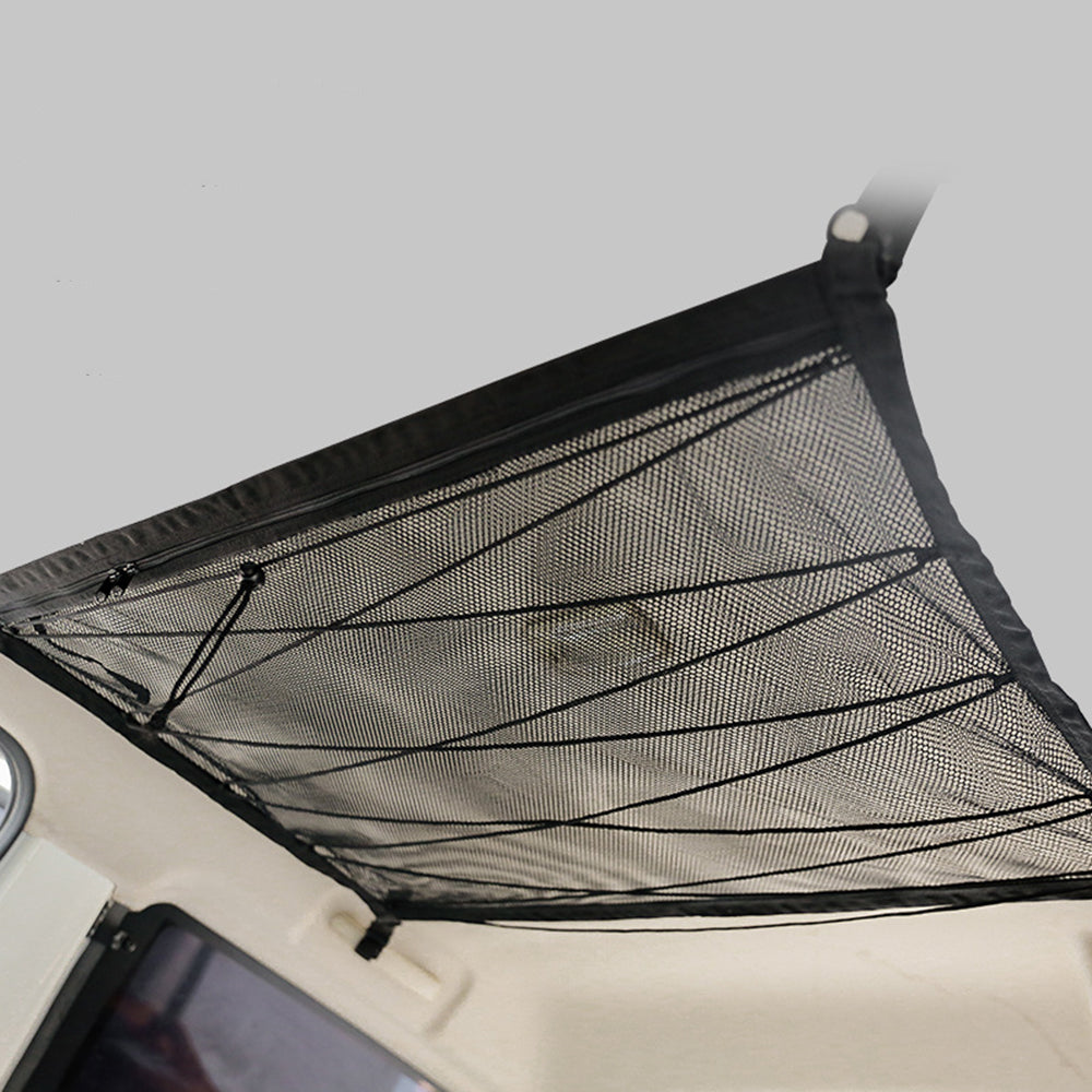 80x55CM Car Roof Ceiling Net Zipped Storage Bag with Adjustable Strap