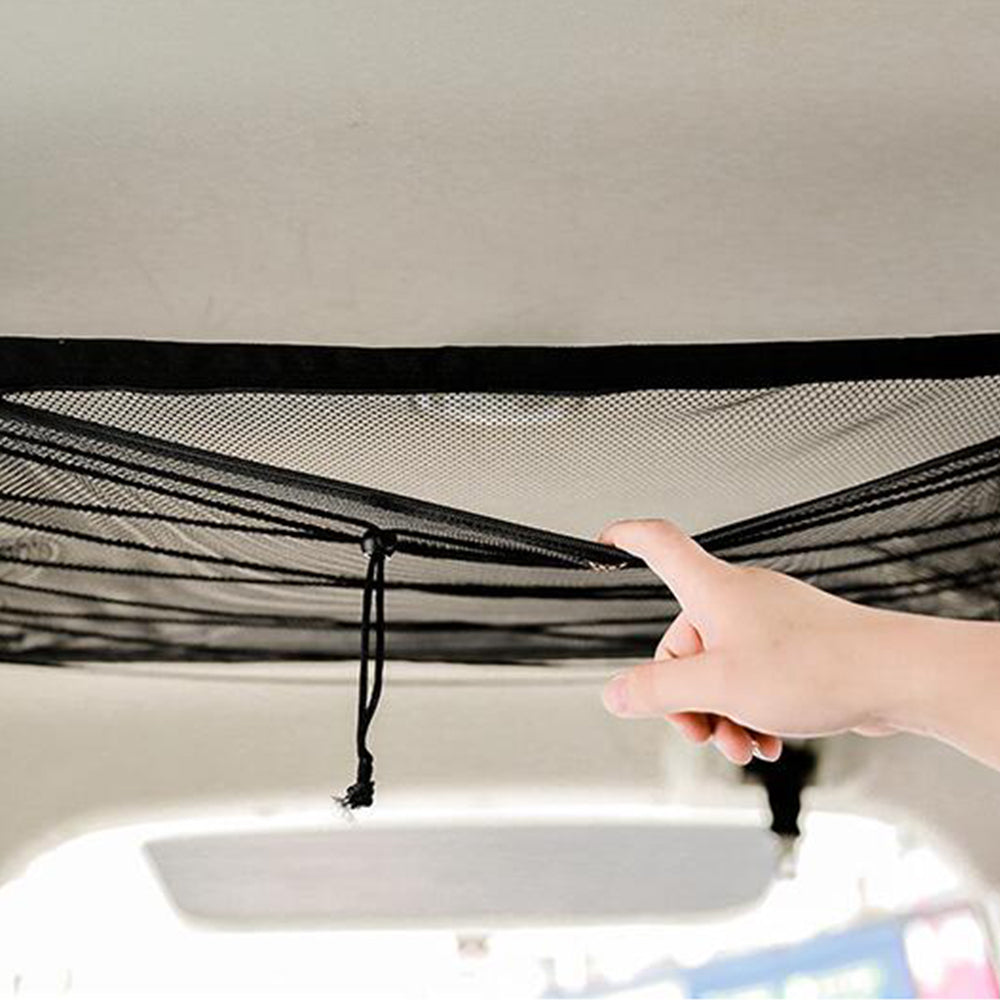 80x55CM Car Roof Ceiling Net Zipped Storage Bag with Adjustable Strap