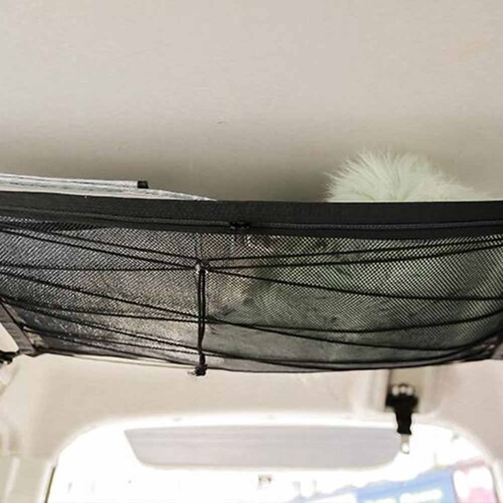 80x55CM Car Roof Ceiling Net Zipped Storage Bag with Adjustable Strap