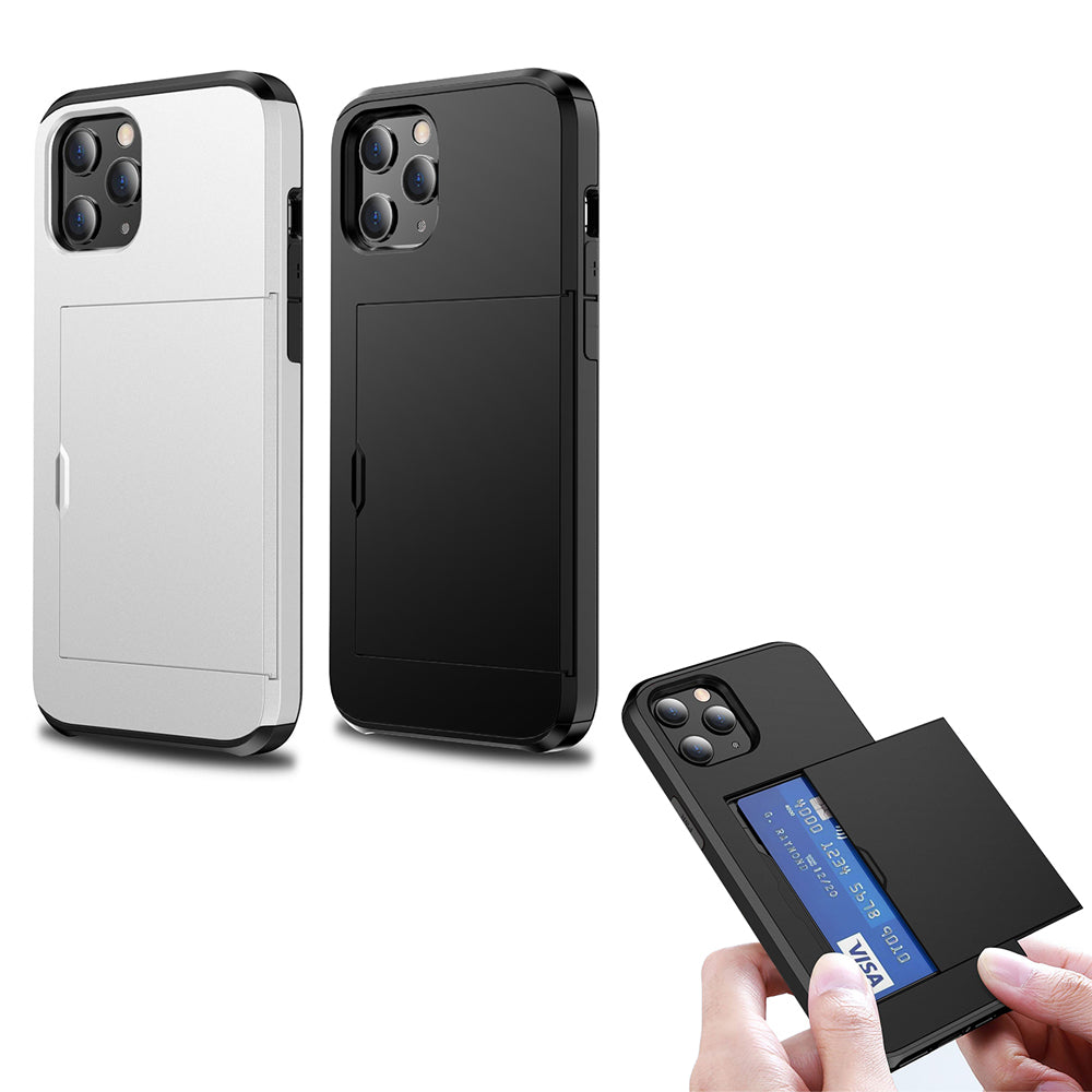 2X Mobile Phone Case for iPhone 13 Pro with Slide Slot Credit Card Holder