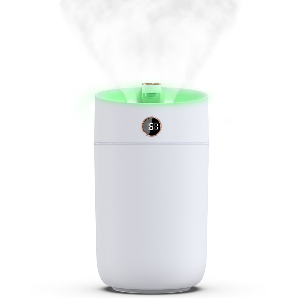 Double Spraying Humidifier with Humidity Monitor and 3L Water Tank