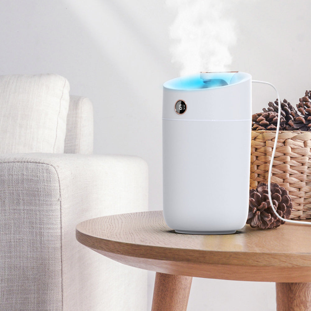 Double Spraying Humidifier with Humidity Monitor and 3L Water Tank