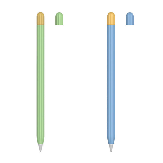 2X for Apple Pencil 1st Generation Silicone Pencil Cover Pen Sleeve Green Blue