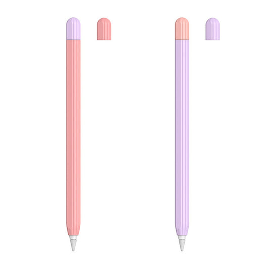 2X for Apple Pencil 2nd Generation Silicone Pencil Cover Pen Sleeve Pink Purple