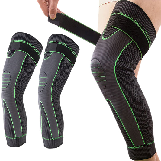 Sport Knee Sleeves Gym Support Gear Green S Size