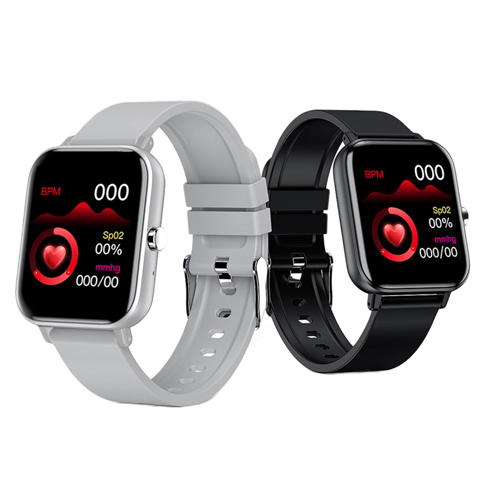 2X Smart Watch Touch Screen Fitness Tracker Sports Smartwatch Heart Rate Monitor Black Grey