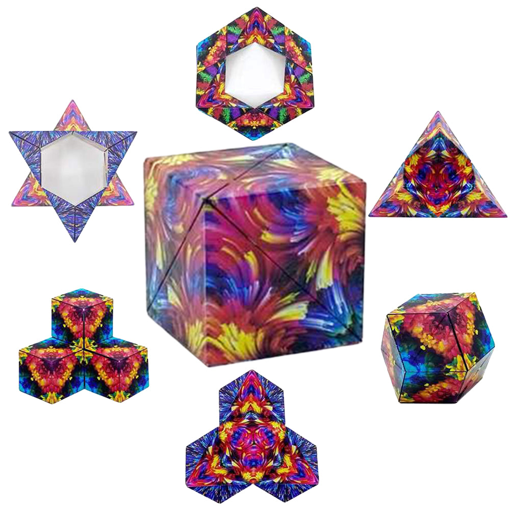 3D Magic Cube Puzzle Shape Shifting Box Colorful Pattern