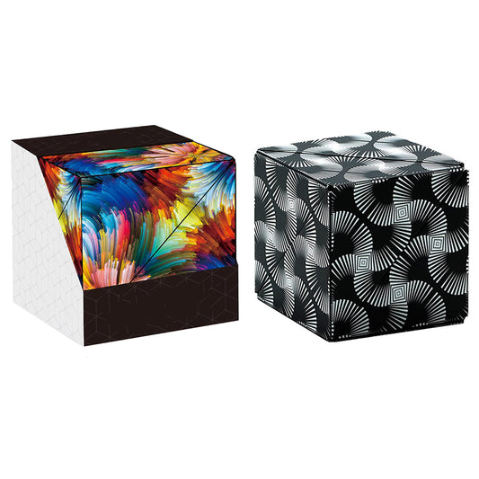 2Pcs 3D Magic Cube Puzzle Shape Shifting Box