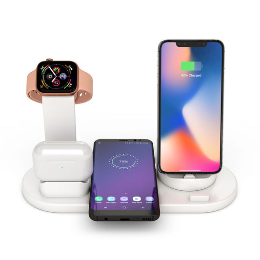 3 in 1 Wireless Charging Station for Apple iPhone Watch Headphone White