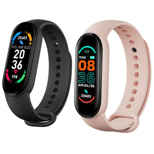 2X Bluetooth Smart Bracelet Fitness Tracker Black and Pink