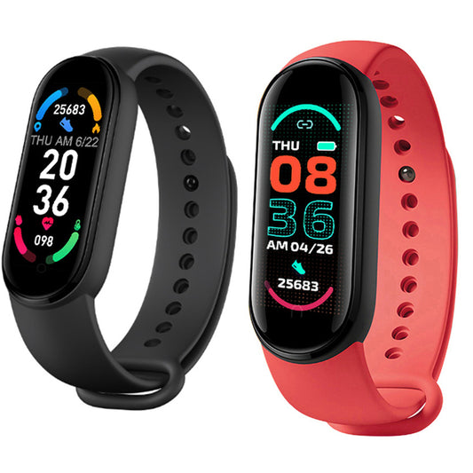 2X Bluetooth Smart Bracelet Fitness Tracker Black and Red