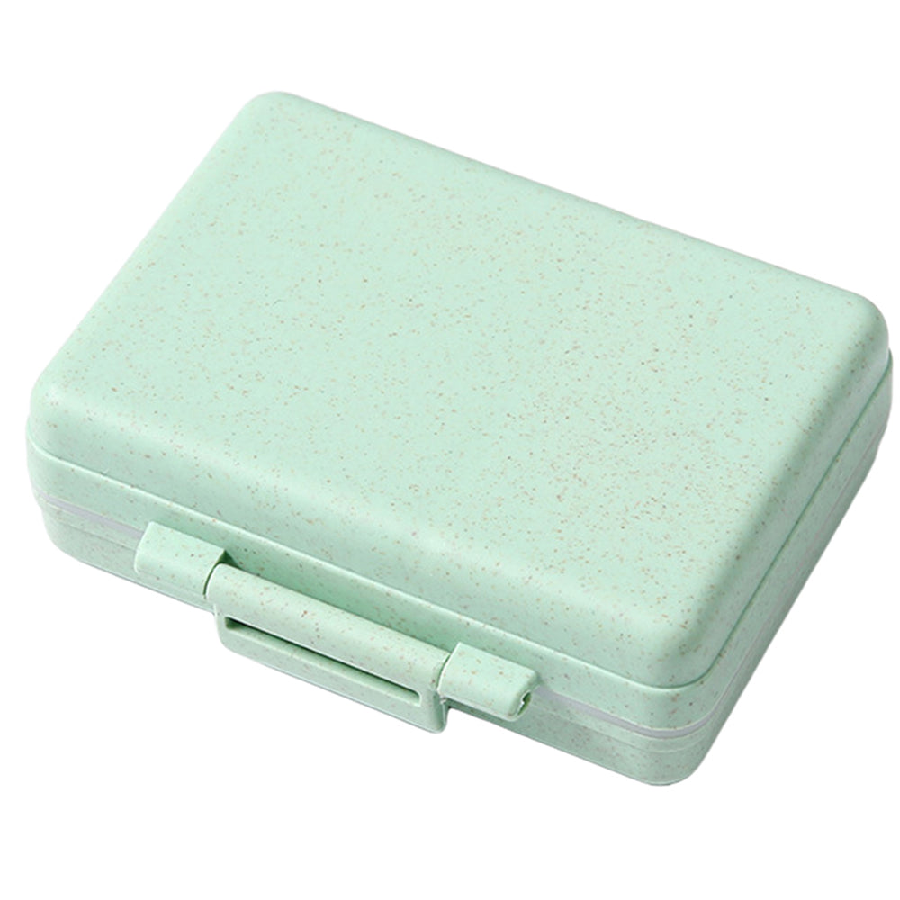 2Pcs Travel Pill Organizer Box Beige and Green