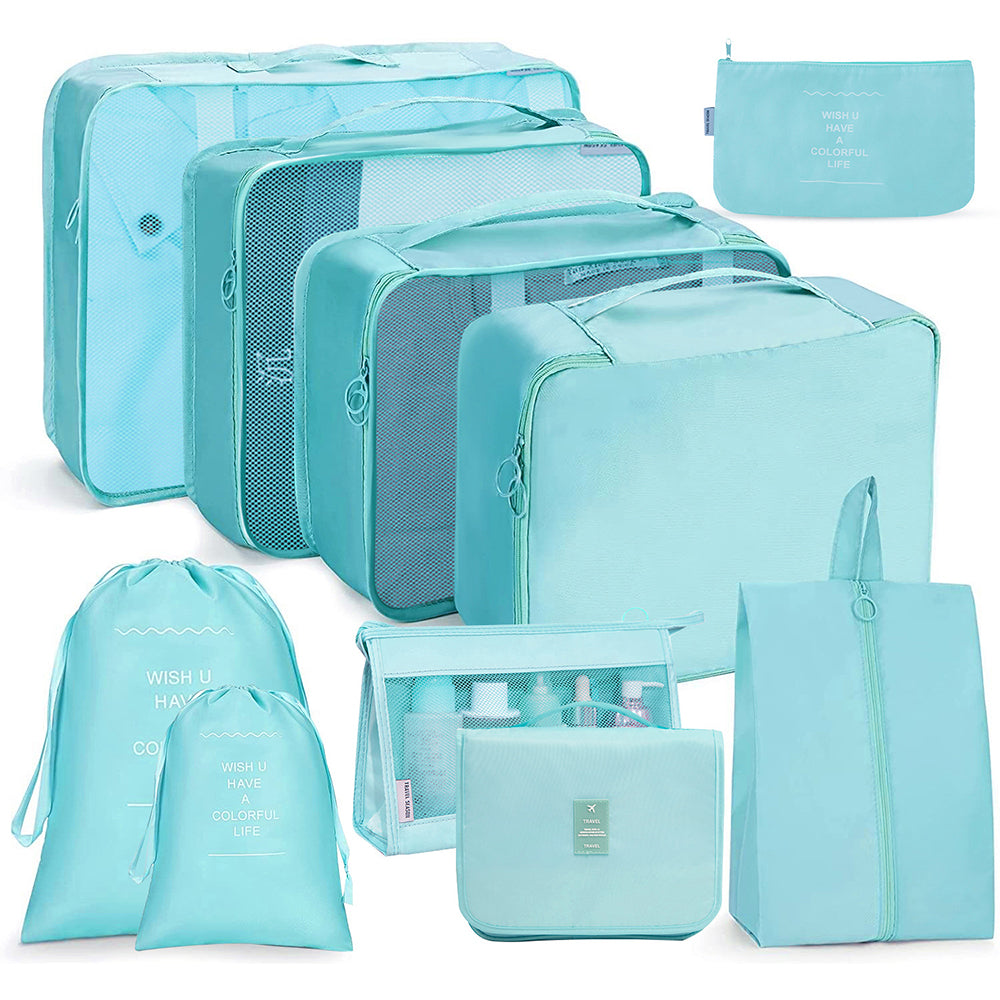 Set of 10Pcs Travel Storage Bag Blue