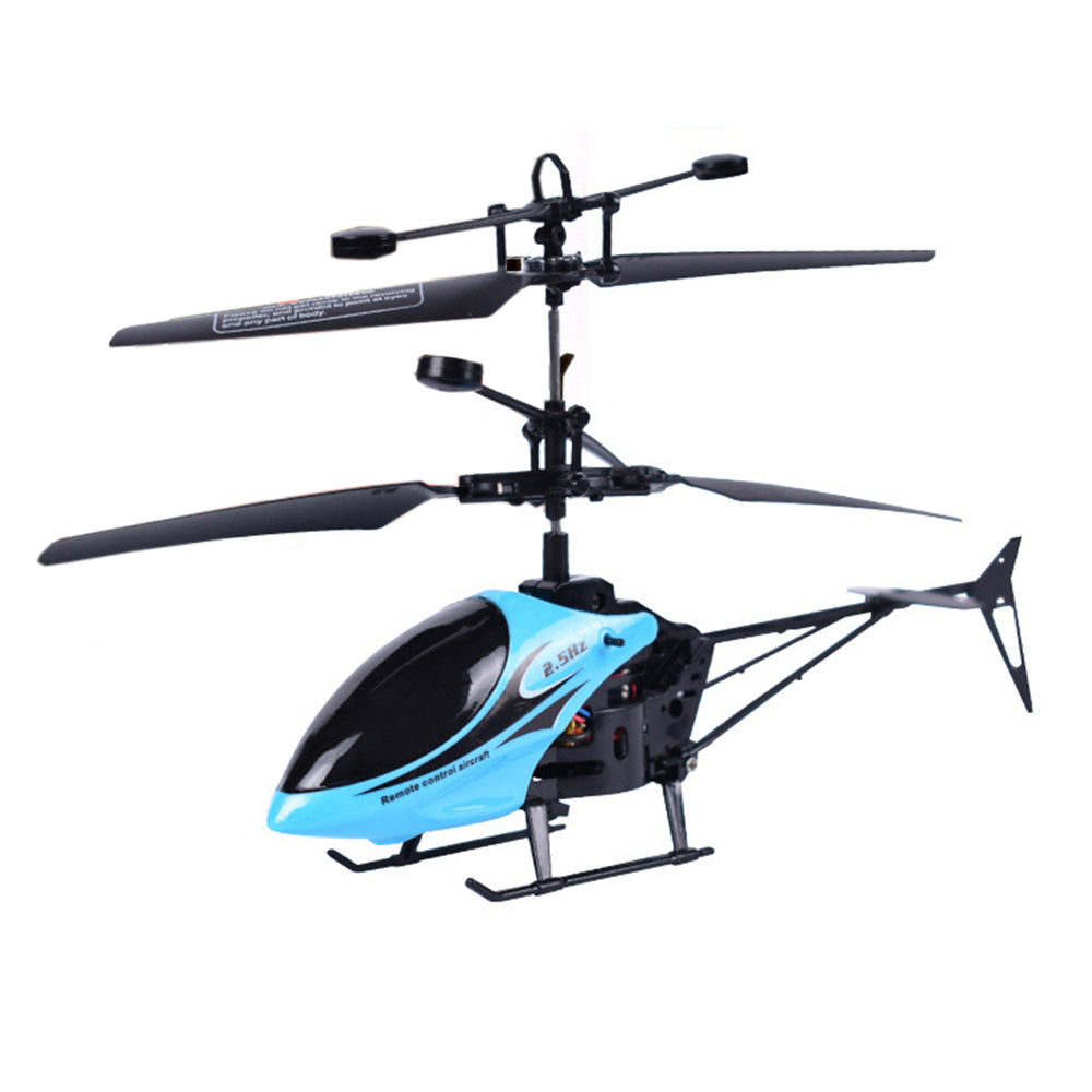 Kids Flying Toy Led Light Helicopter Plane Toy Remote Control Aircraft Remote Control Helicopter Blue