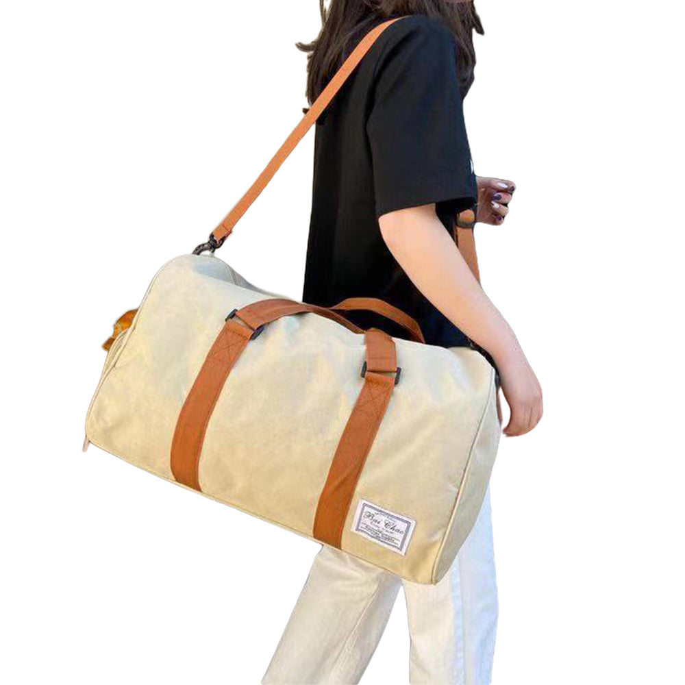 Portable Travel Duffel Bag Shoulder Bag Khaki