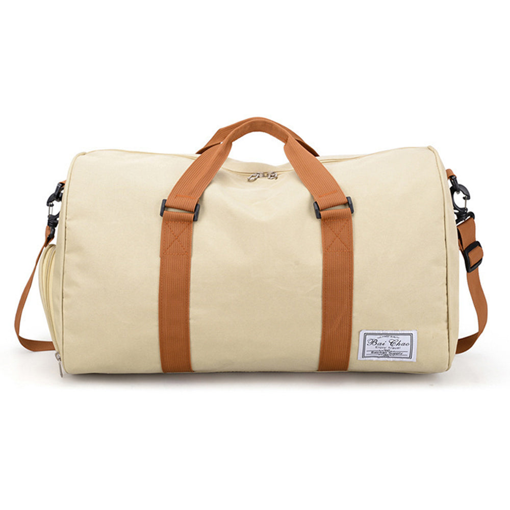 Portable Travel Duffel Bag Shoulder Bag Khaki