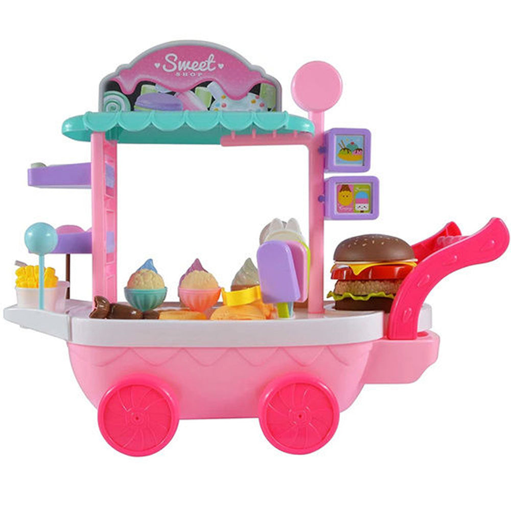 Mini Dessert Ice Cream Cart Toy Set Kids Pretend Toys Set