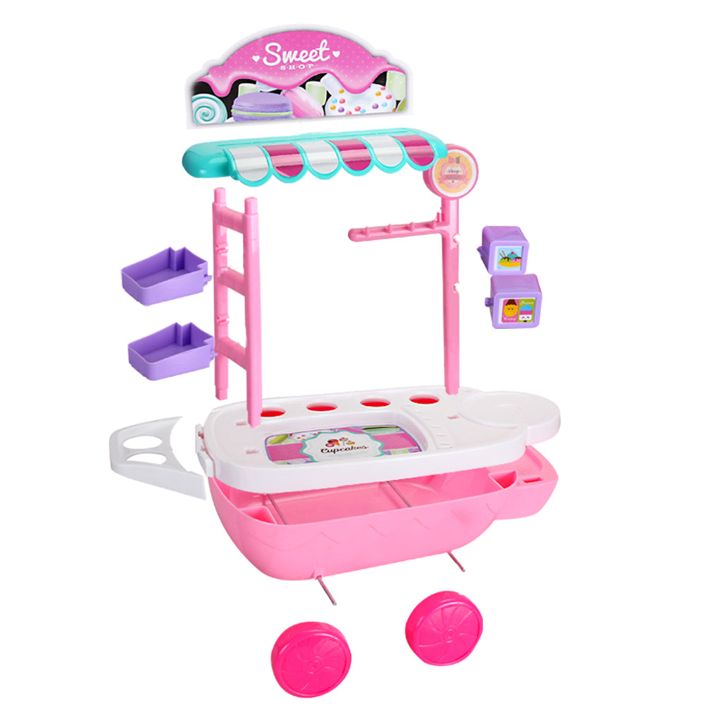 Mini Dessert Ice Cream Cart Toy Set Kids Pretend Toys Set